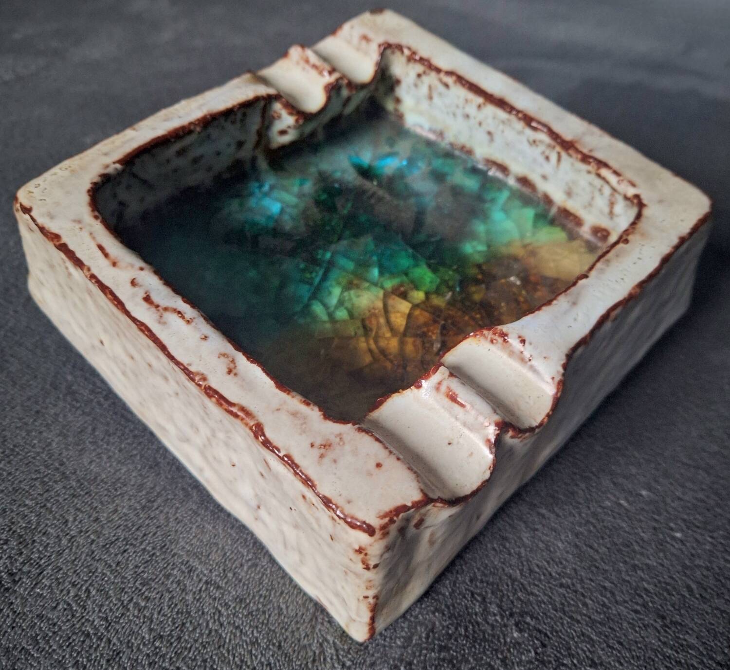 Mobach Utrecht ceramic ashtray, vintage pocket emptier