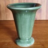 Small vintage vase in green ceramic
