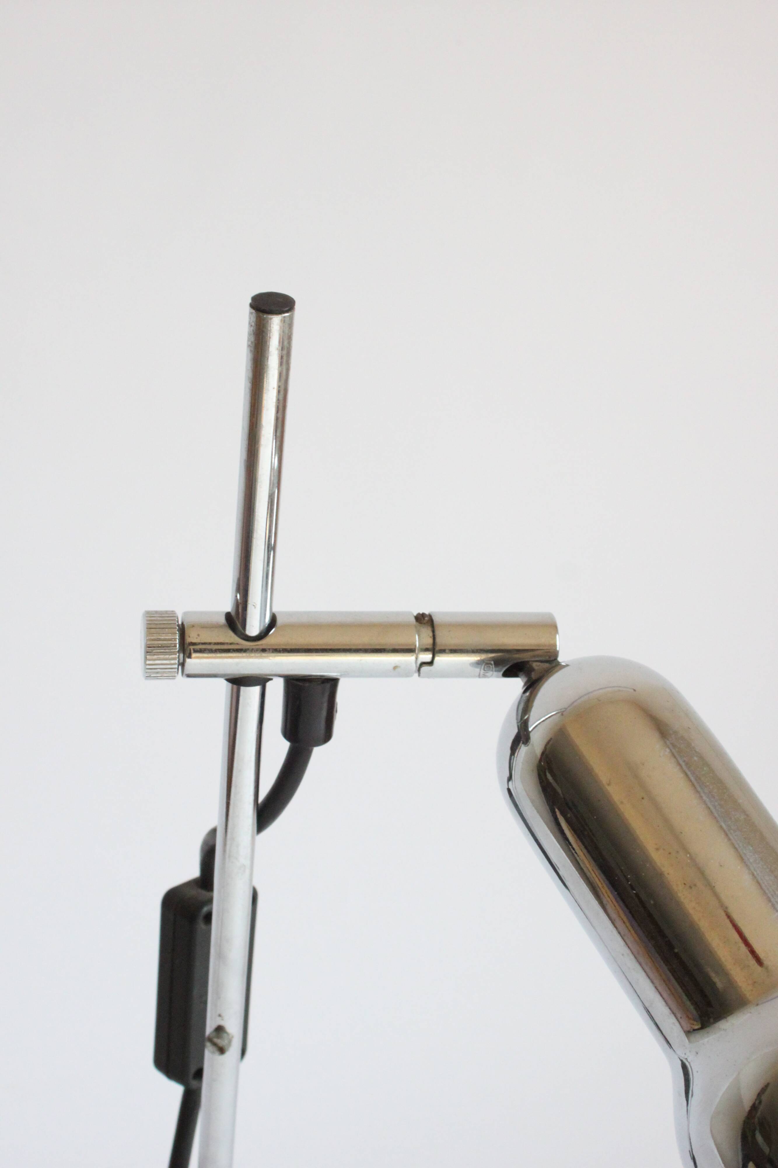 Lampe de bureau chromée par OMI, années 1960