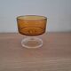 5 amber Luminarc goblets from the 1980s