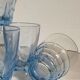 Nine colored art-deco glasses 40s