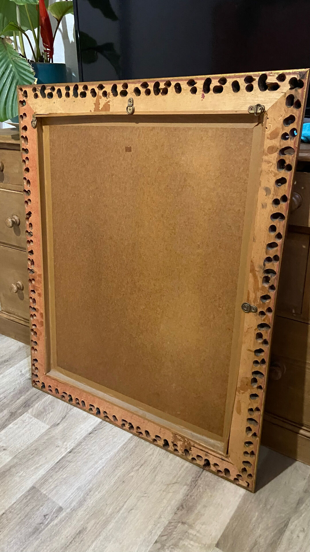 Exceptional antique large mirror in Louis XV style – Openwork gilded frame