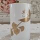 White porcelain vase decoration foliage gold "Léonard Paris" decoration Montebello
