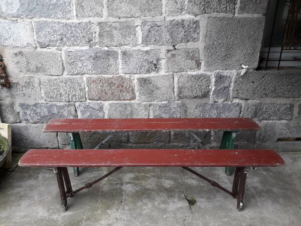 Paire de bancs pliant guinguette