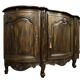 Buffet in a row in lacquered wood and stained wood in Louis XV style.