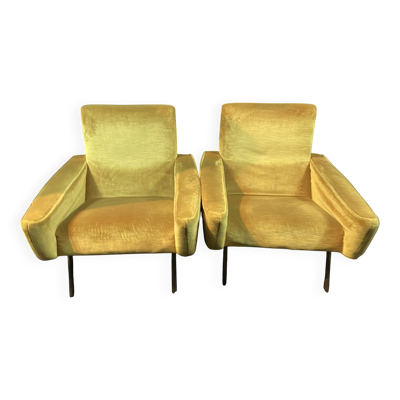 Paire de fauteuils design 1955-60 Louis Paolozzi pour Brandt Zol Steiner
