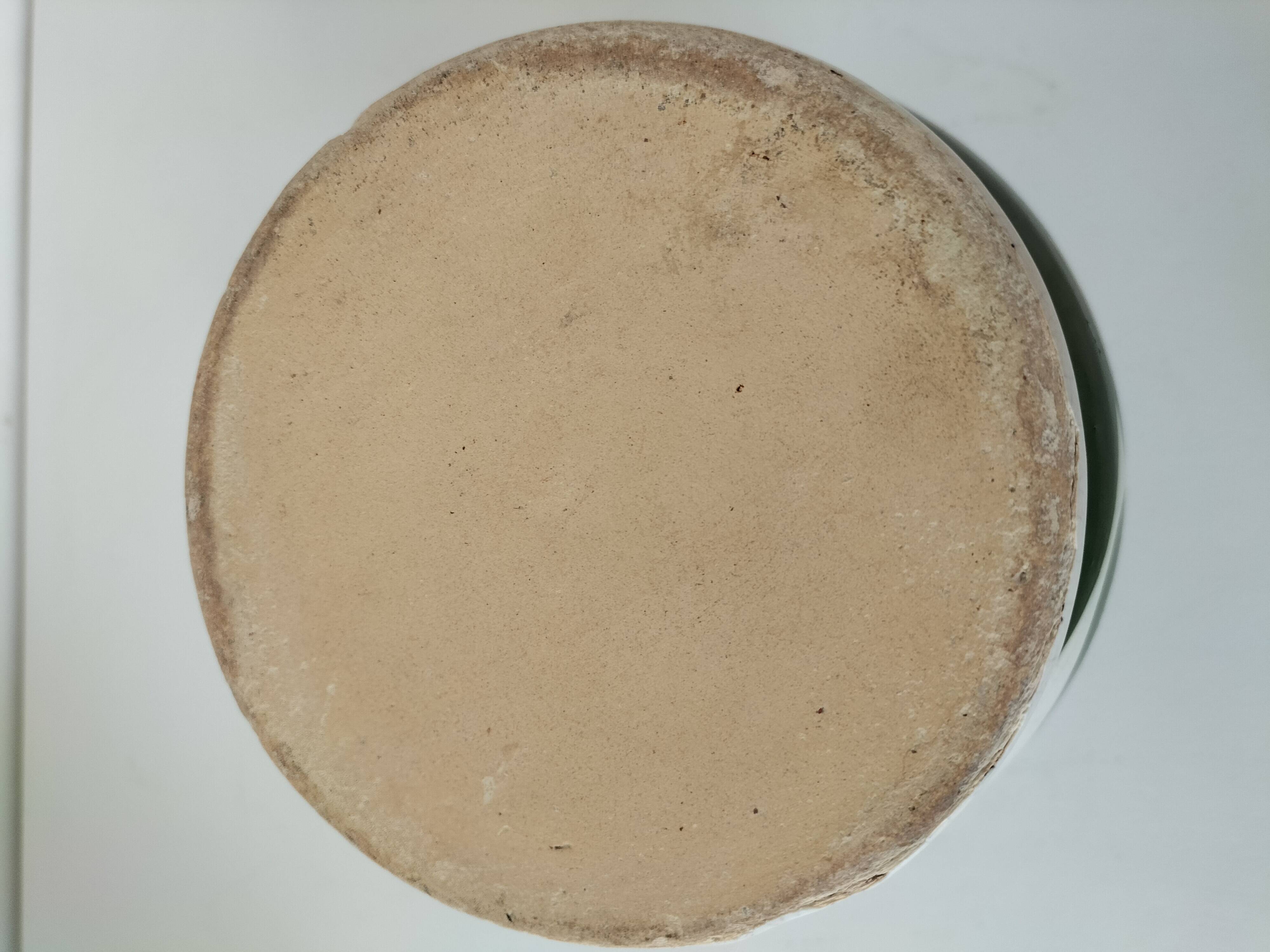 Vintage pitcher with floral decoration in the style of Poterie du Marais