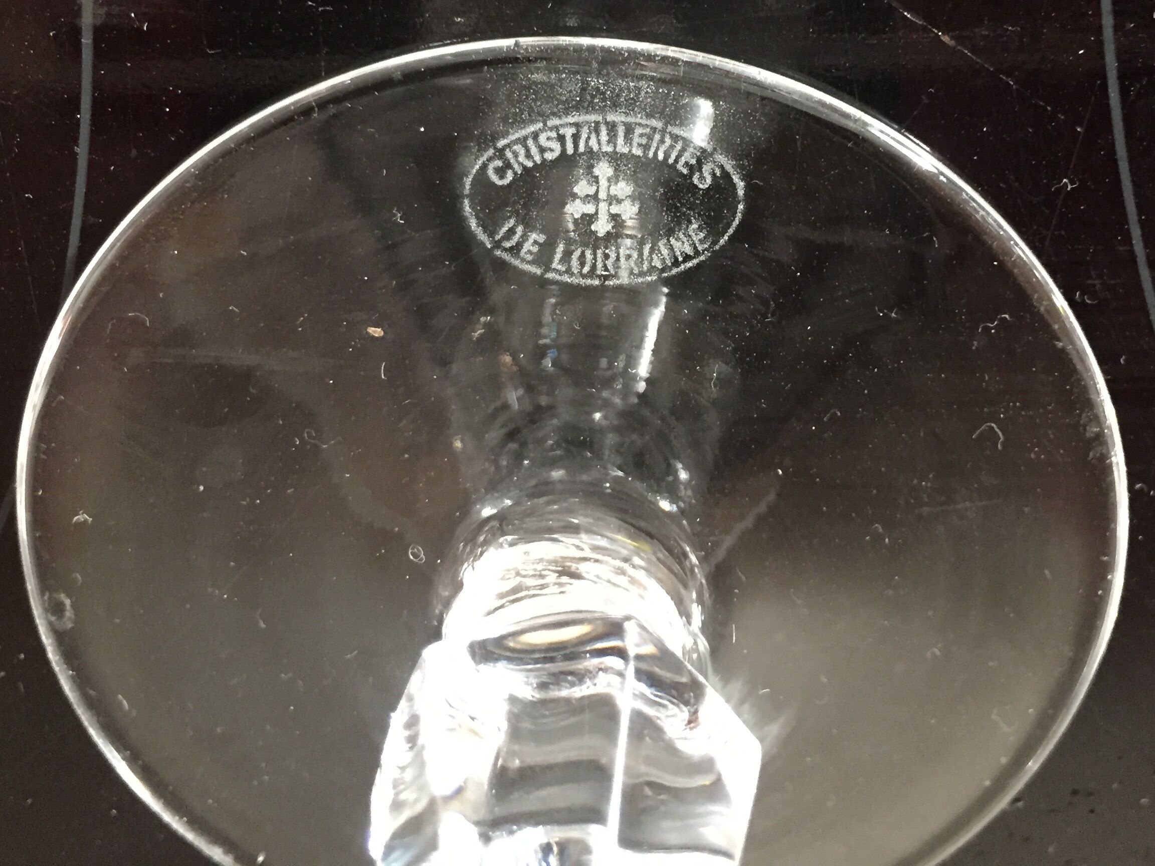 6 crystal water glasses box