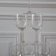 Lot of 6 glasses of crystal wine engraved 20 years