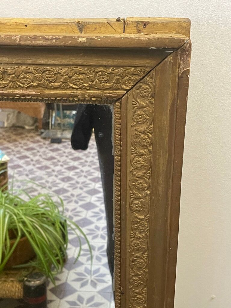 Old gilded wood mirror 115x74cm