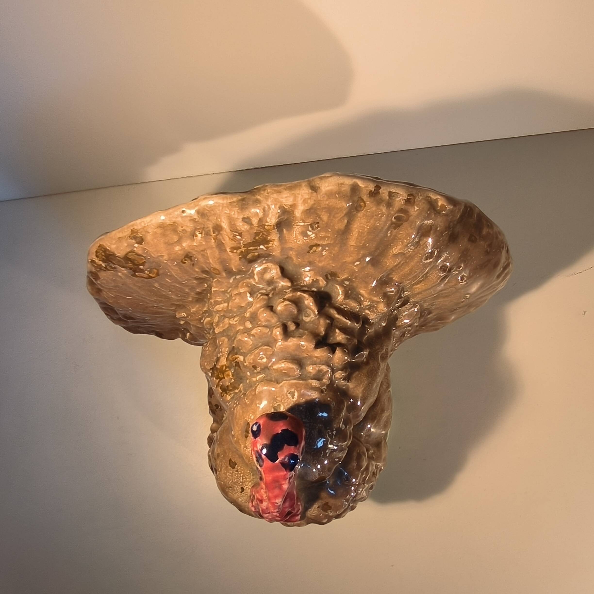 Domien ingels for ceramaes 'turkey' rare polychrome animal sculpture c