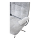 Vintage 2-seater sofa with gray suede upholstery made in the 1970s