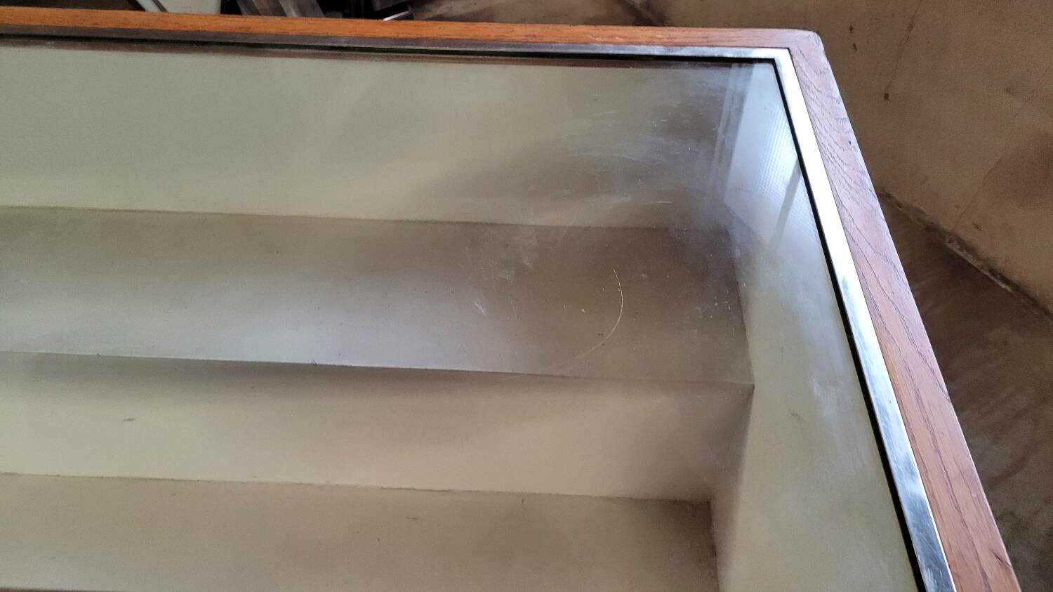 Shop counter display cabinet with old drawers, 1900s
