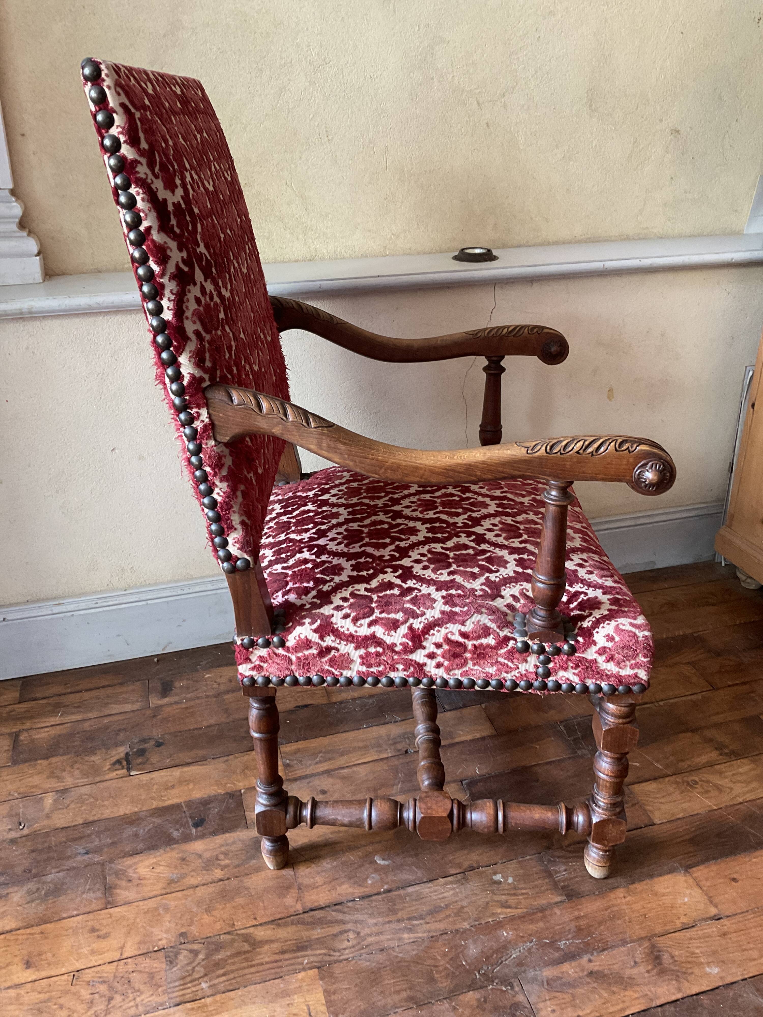 Louis XIII style armchair