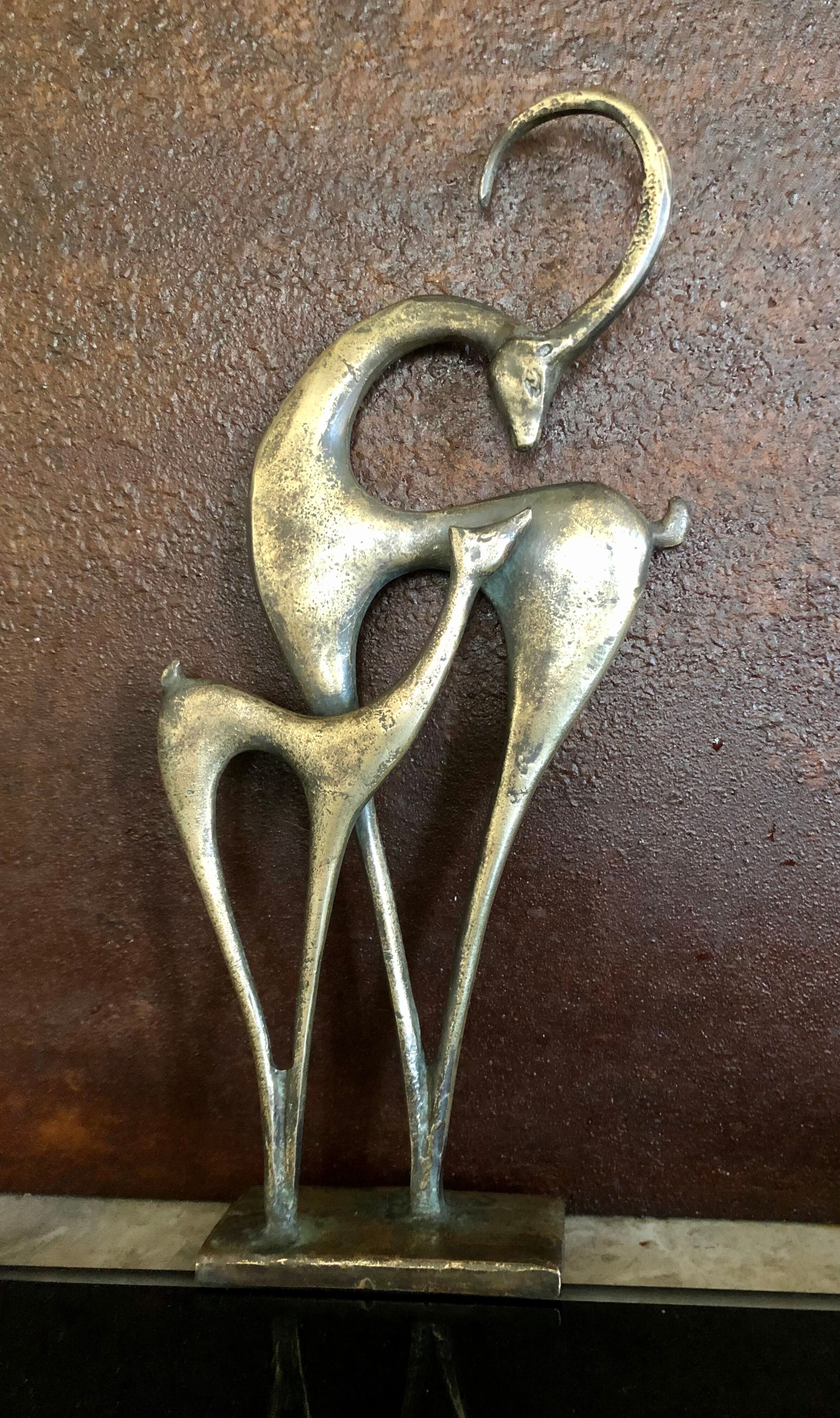 Animal bronze signed