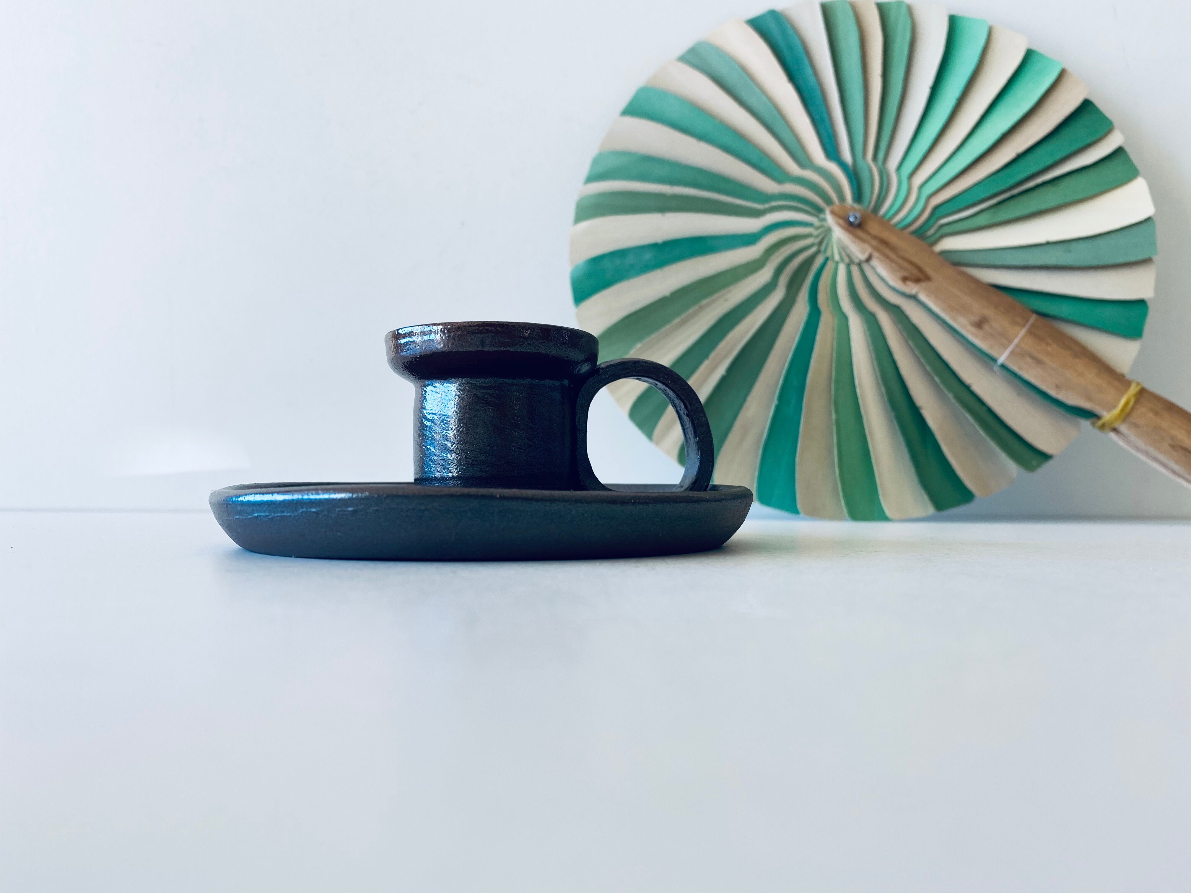 Signed ceramic bougeoir