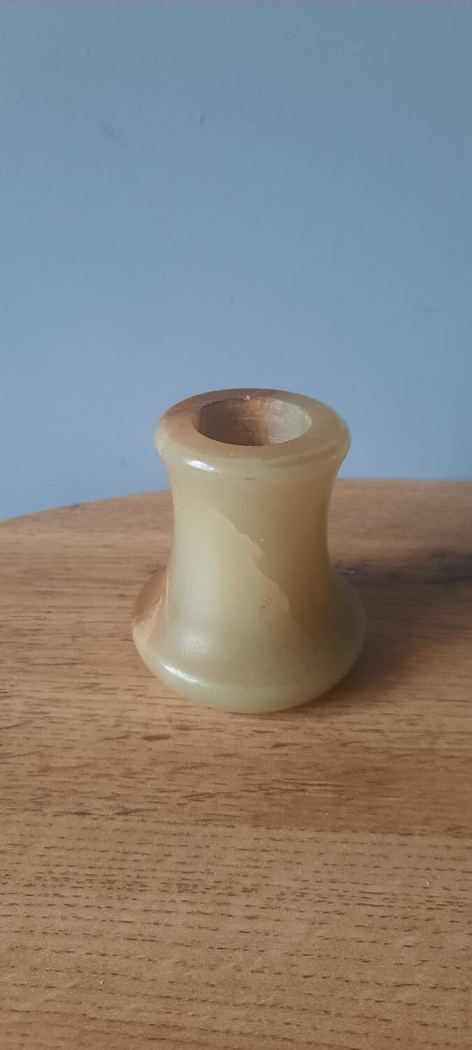 Alabaster candle holder