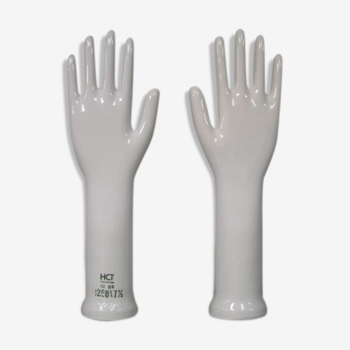 Pair of porcelain hands, 60s