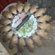 Metal flower mirror