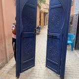 Porte bleu