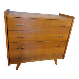 Vintage 60s oak chest of drawers