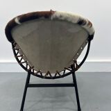 Mid-century swivel balloon armchair from Lusch & Co 1960s