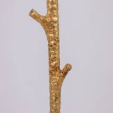 Pair of gilded metal floor lamps. 20th century.