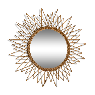 Rattan mirror