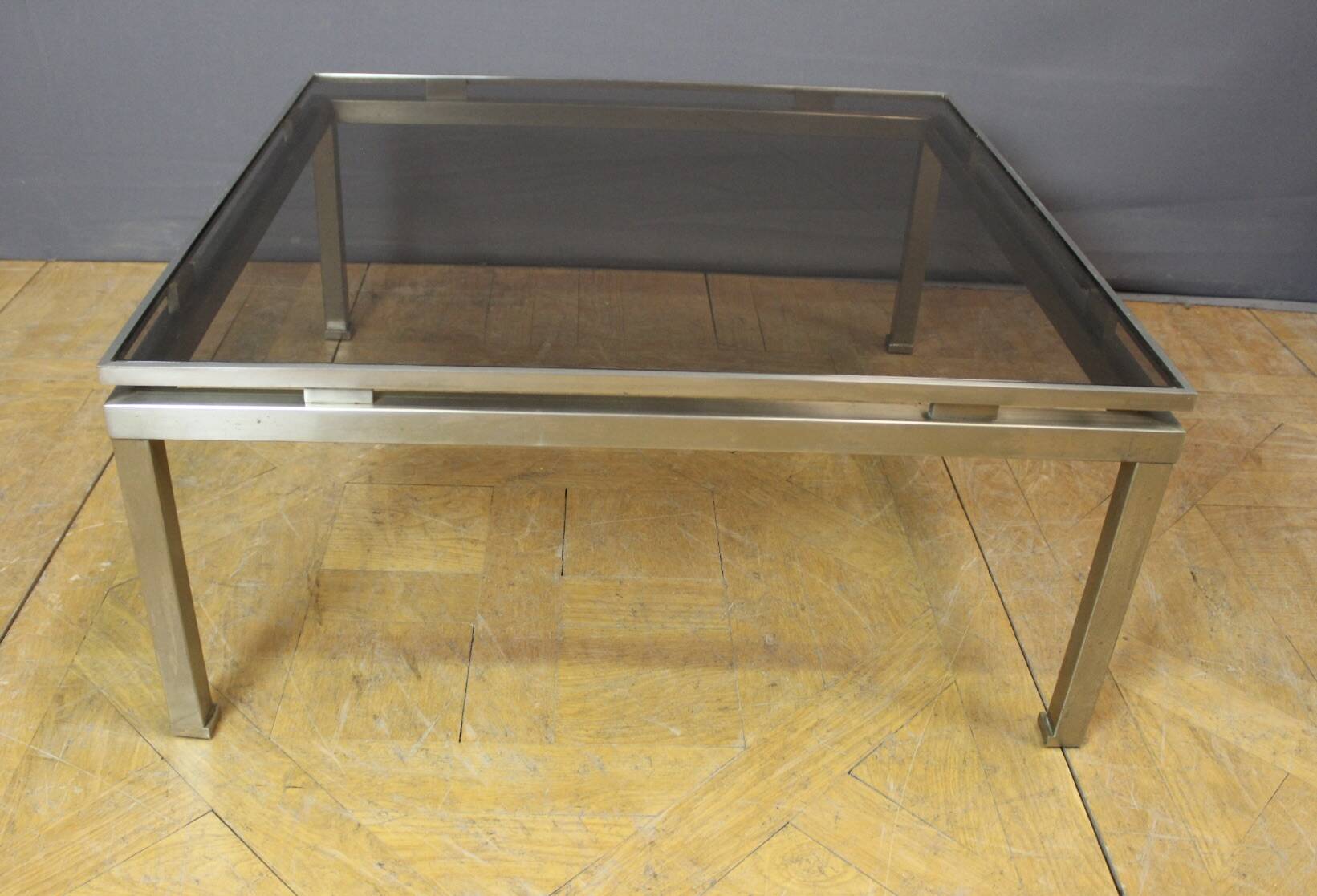 Table Basse carrée par Guy Lefèvre pour la maison Jansen vers 1970