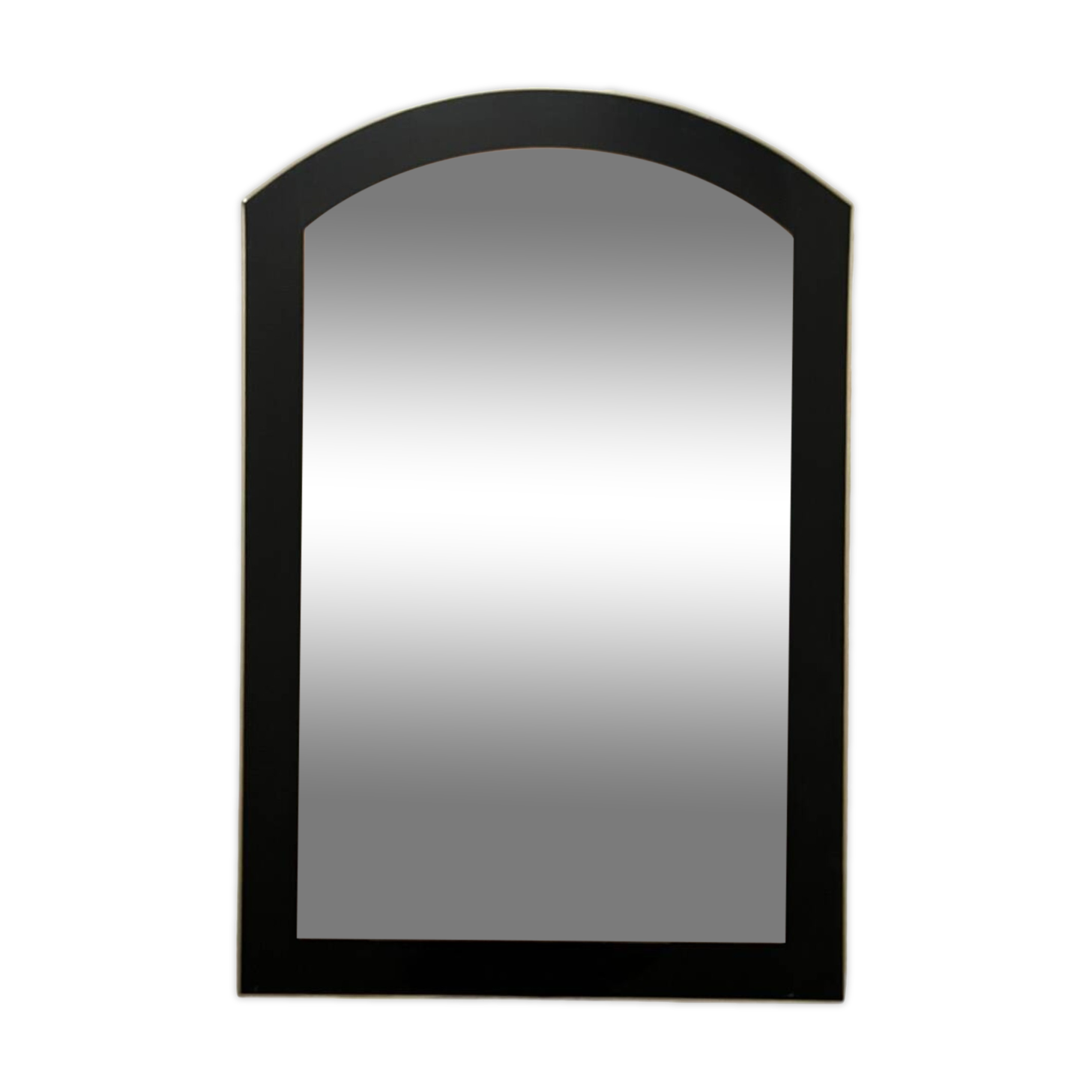 Large brass mirror and pink glass circa 1970