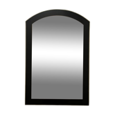 Grand miroir laiton et glace rose circa 1970
