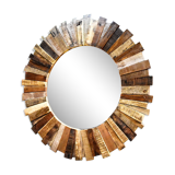 Mirror made of old sleeper wood