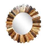 Mirror made of old wood for sleeping