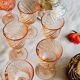 Lot de 9 verres digestifs Arcoroc rosaline