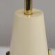 Cream & brass table lamp, Italian modernist, 1950s