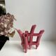 Soliflore en barbotine ancienne bambou rose années 50