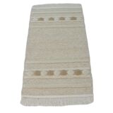 Moroccan berber carpet tunisian wool beige salmon