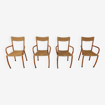Mid century scandinavian dining chairs, set of 4, 1960s