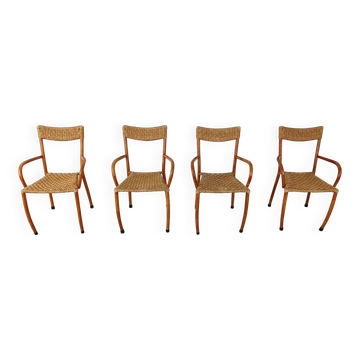 Chaises de salle à manger scandinaves vintage, lot de 4, 1960