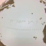 Earth globe in vintage Braille for the visually impaired