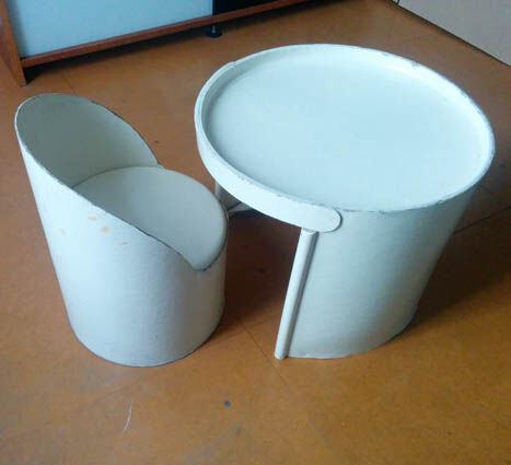 Children's armchair and desk, Jean Louis April 1967