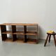 Antique pine storage cabinet with lockers