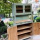 Parisian buffet patine celadon green and bluish grey