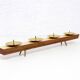 Wooden and brass candle holder