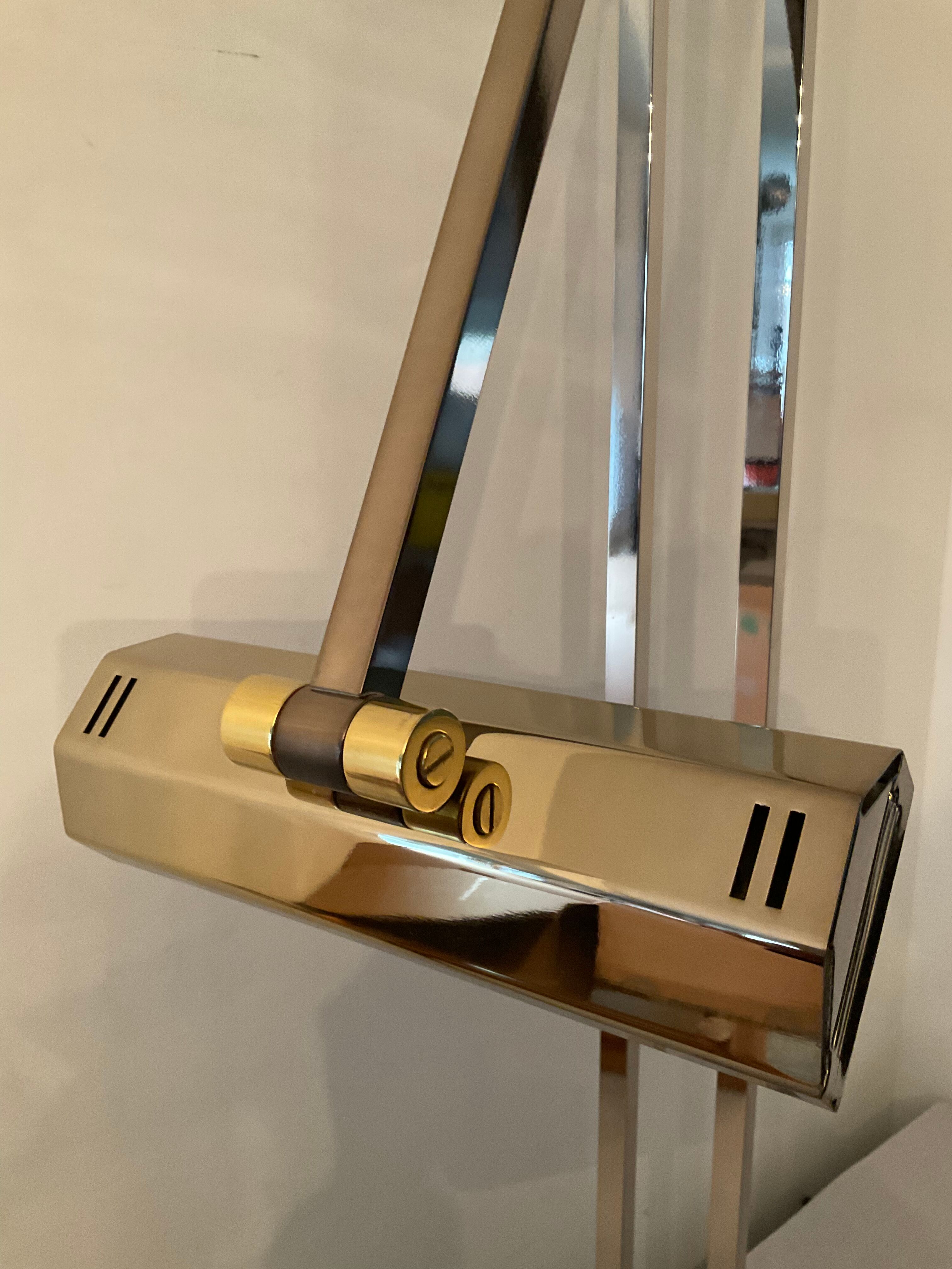 Deknudt brass floor lamp from the 70s