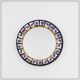 Round ceramic wall mirror, Belgium, 1970