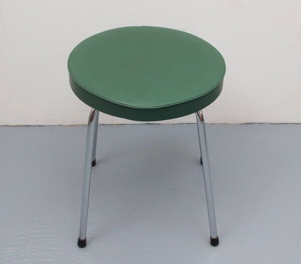 Tabouret vert des années 1950 de Thonet