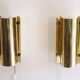 Pair of Scandinavian brass wall lamps from Falkenberg 1970