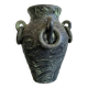 Vase with rings, textured terracotta