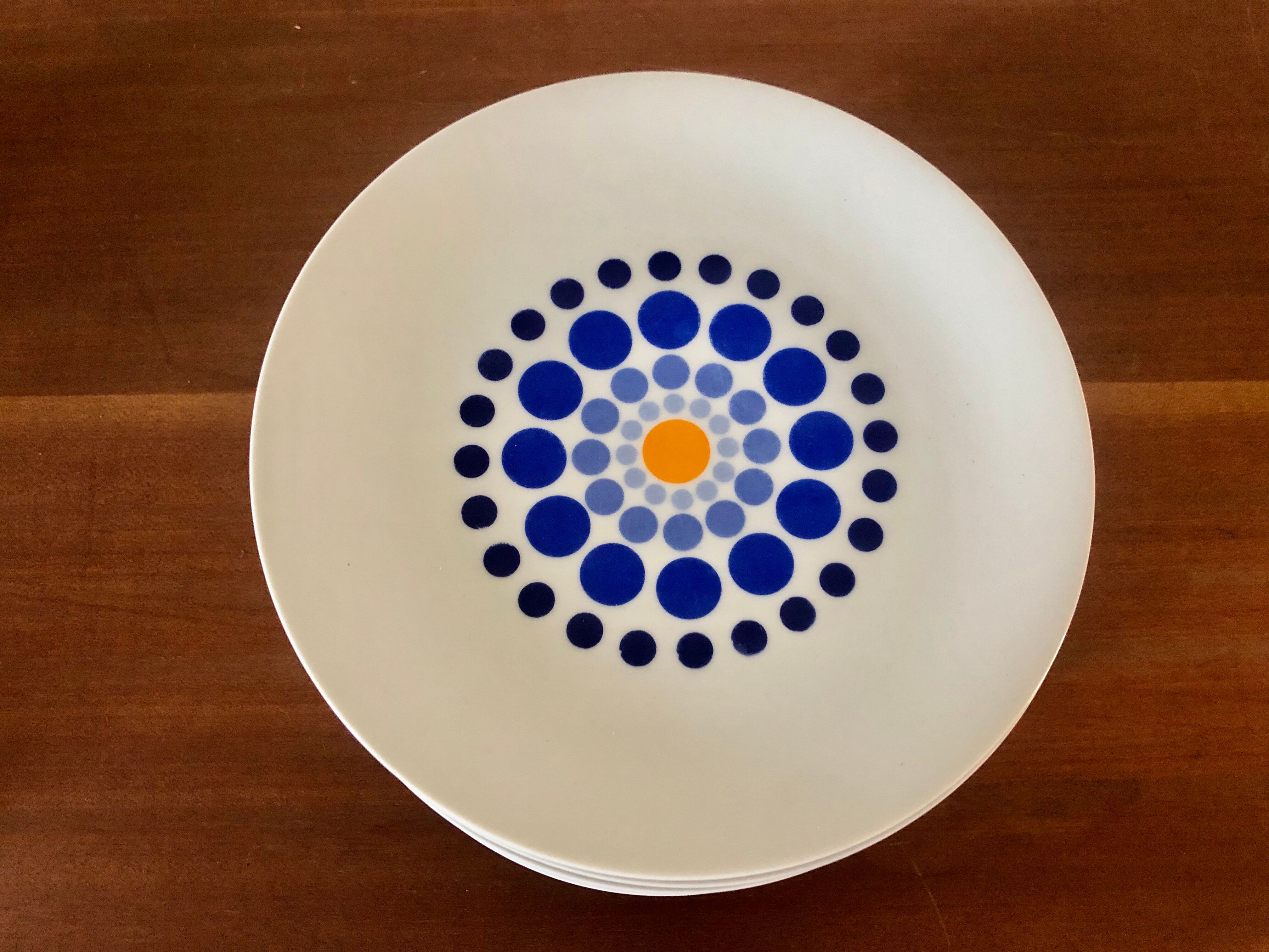Set of 9 blue German plates bareuther waldsassen
